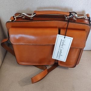 Viola Castellani Italian Leather Purse/Briefcase